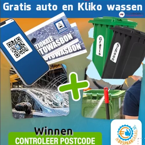 Gratis je auto en je kliko wasssen in een keer