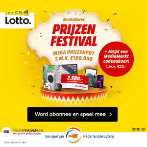 Detecteerbaar Vreemdeling schermutseling Gratis MediaMarkt cadeaukaart t.w.v. €25,- - Lotto.nl/prijzenfestival