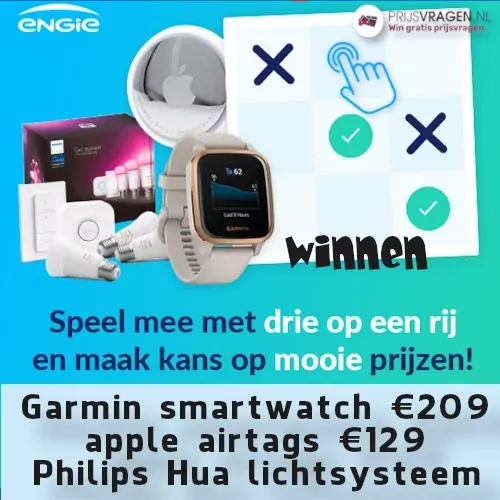 Smartwatch van Garmin, airtags van Apple en sfeerverlichting HUE Philips