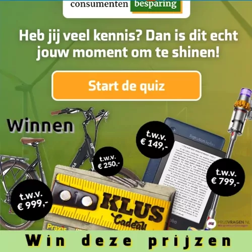 Win een gratis E-bike € 999, Dyson stofzuiger €799, Kluskaart € 250, Kobo E-reader €149